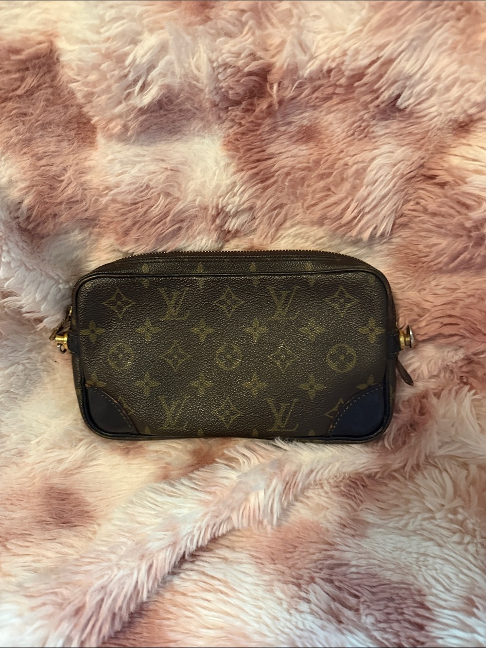 🌺Louis Vuitton Monogram Marly Clutch/Crossbody/Shoulder Bag 💼 862TH
